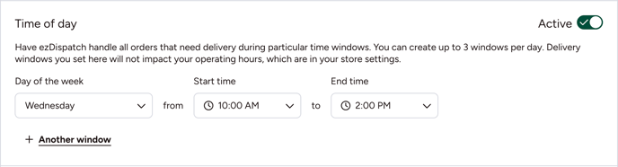 Configured Time of Day