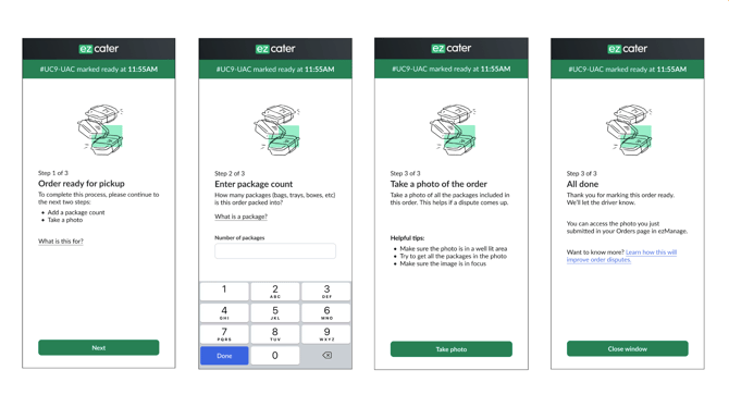 food ready for ezD mobile workflow
